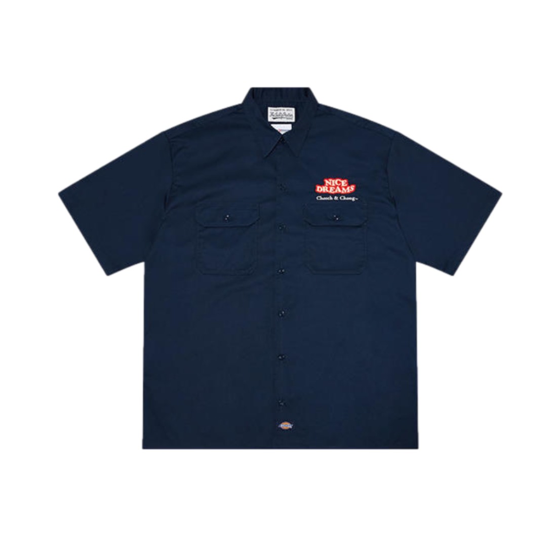 Dickies x Wacko Maria 联名轻薄刺绣立领短袖衬衫 男女同款 DK009146