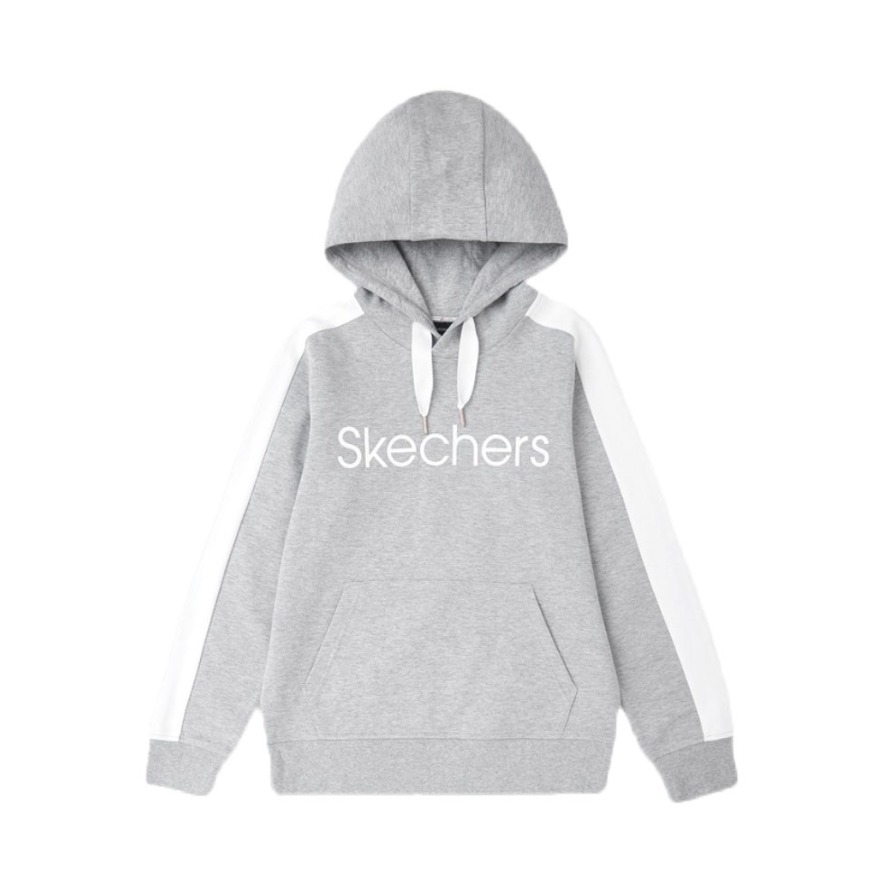 Skechers 女装 落肩拼接套头卫衣 L419W002