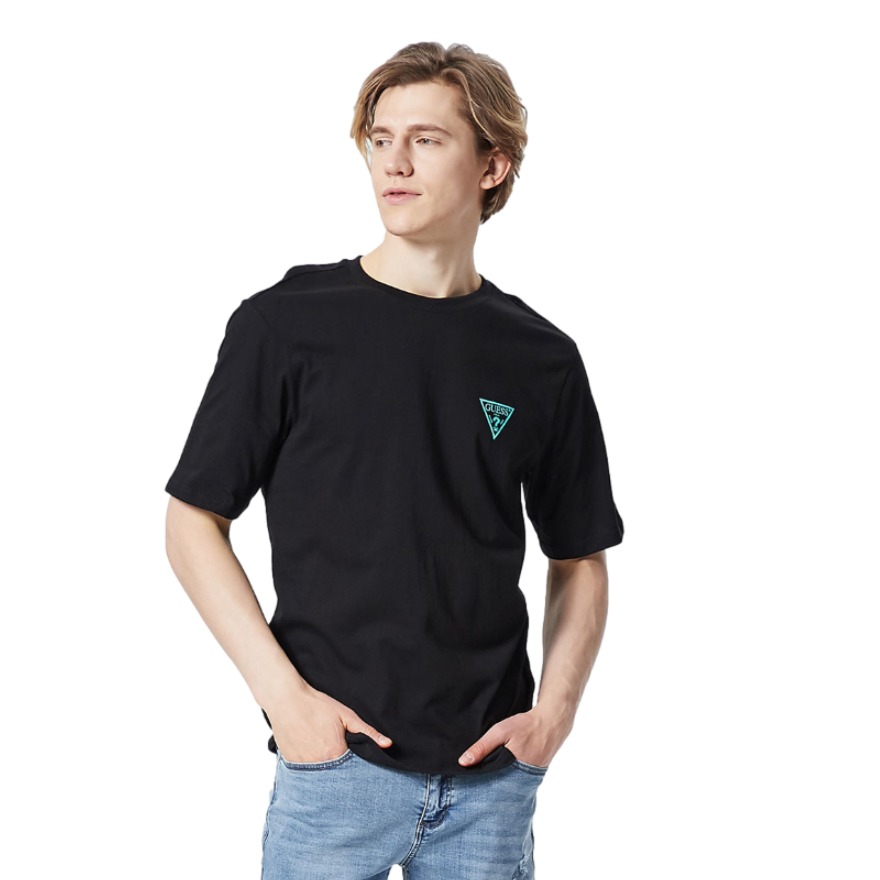 GUESS 时尚LOGO短袖T恤 男女同款 MK2K8493K