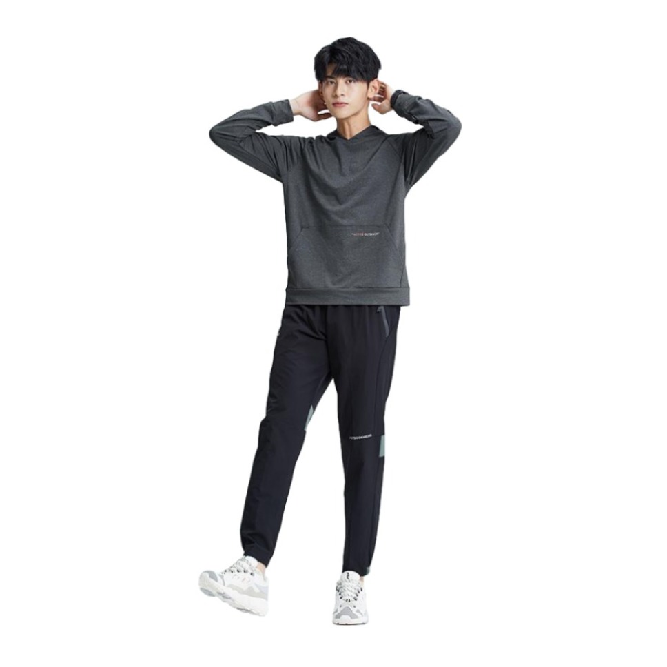 步锐特 连帽宽松休闲跑步训练套装 BR8665578