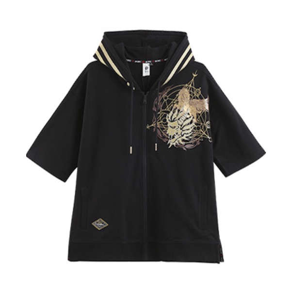 ONIARAI 狮王印绣花短袖卫衣 B340054