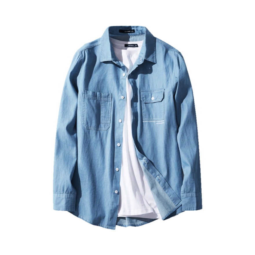 真维斯 潮流时尚牛仔长袖衬衫 JY04131TB056