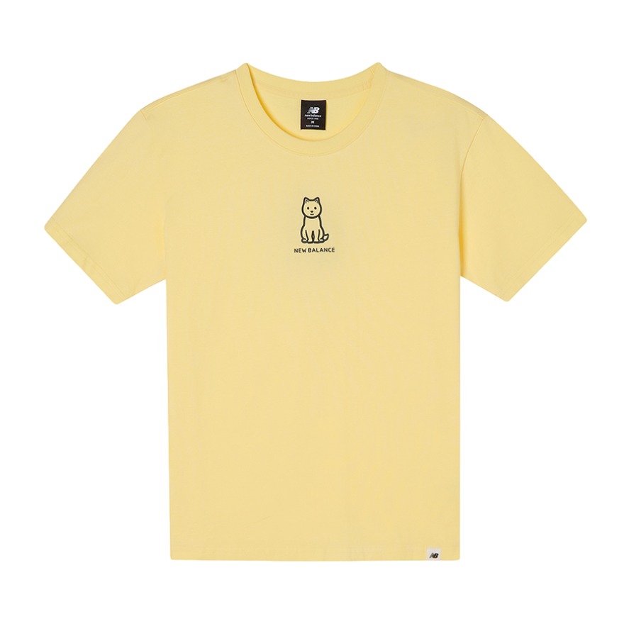 【iu同款】【张子枫同款】New Balance 运动联名款美式趣味图案印花透气圆领短袖 女装 AWT12332