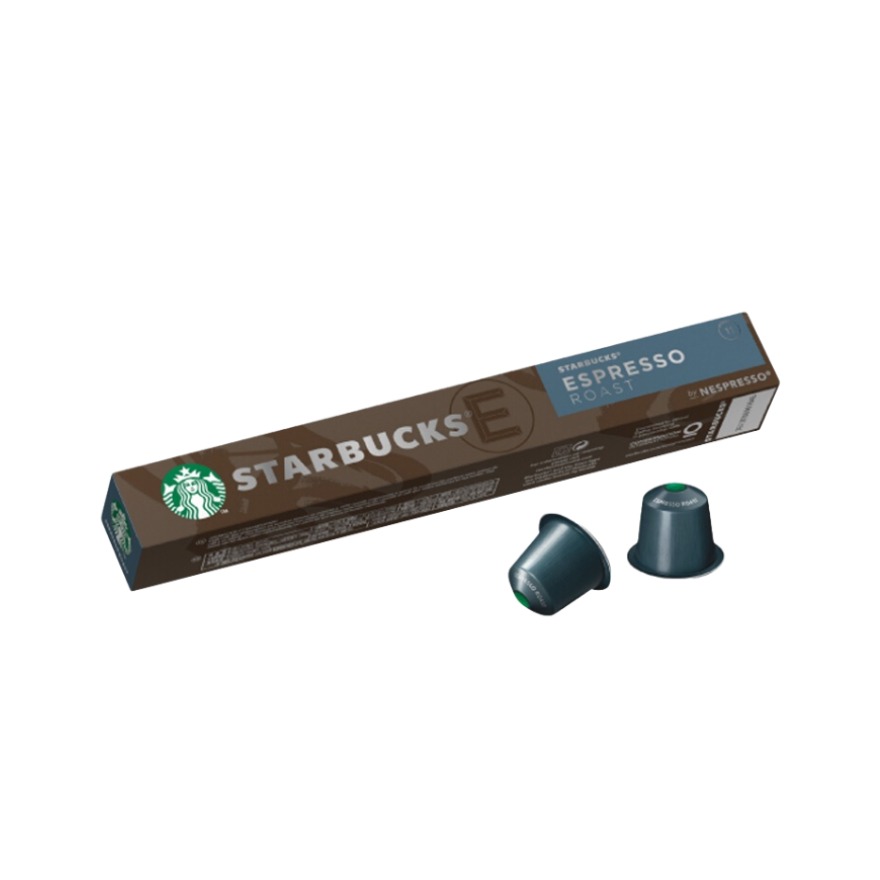 推荐商品：starbucks/星巴克 Nespresso 咖啡胶囊 10颗/盒 瑞士进口 咖啡家享 浓缩胶囊 意式特选提神 浓缩烘焙     