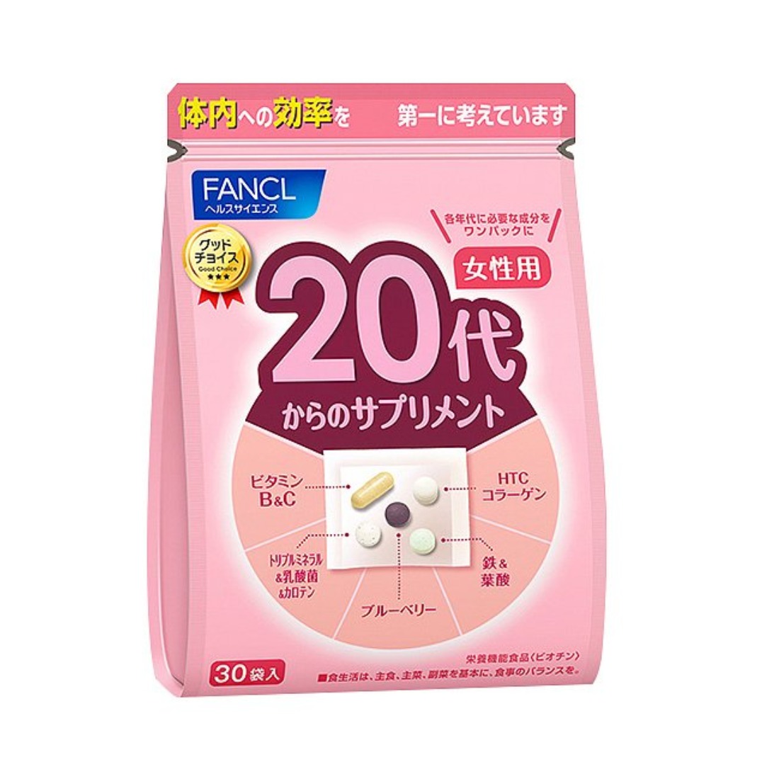 推荐商品：FANCL/芳珂 20+女性综合营养包 袋装 补铁解压