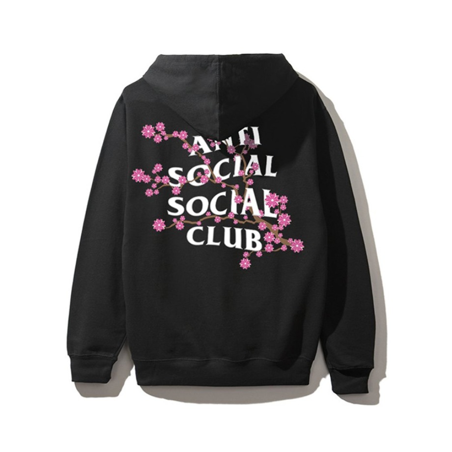 ASSC Anti social social club 樱花蝴蝶帽衫卫衣 男女同款
