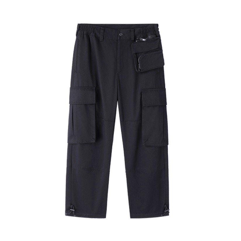 Li Ning 联名休闲男直筒宽松棉质裤子 LKXR001