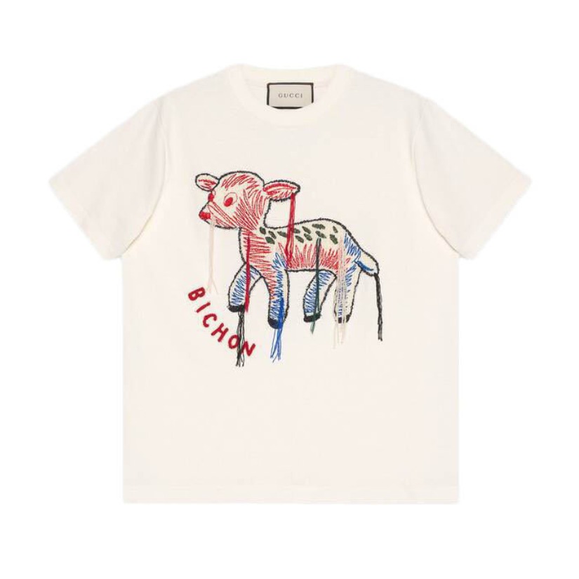 GUCCI 古驰 印花贴布T恤短袖