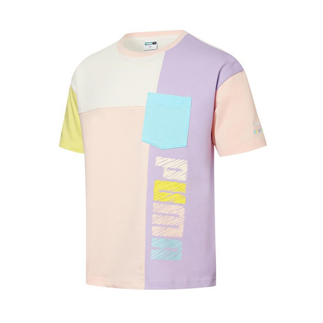 Puma 字母印花撞色圆领短袖 533998