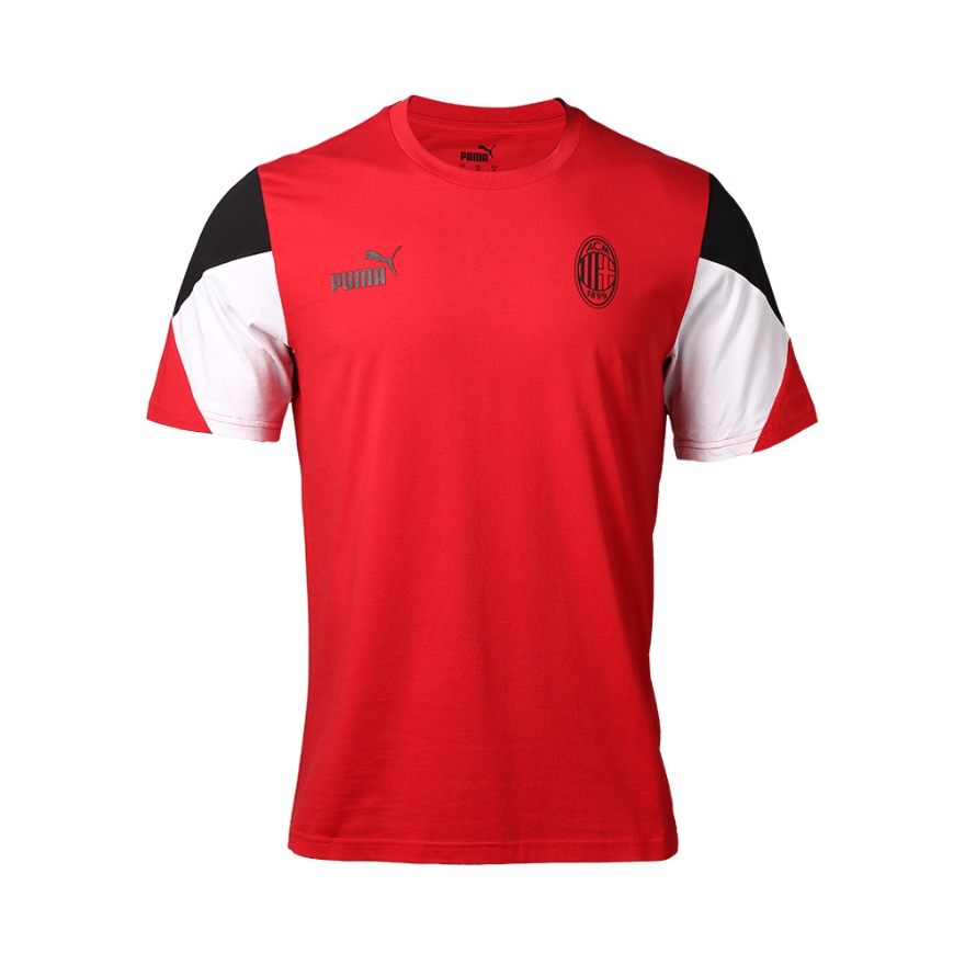 Puma AC米兰撞色足球休闲短袖T恤 764359