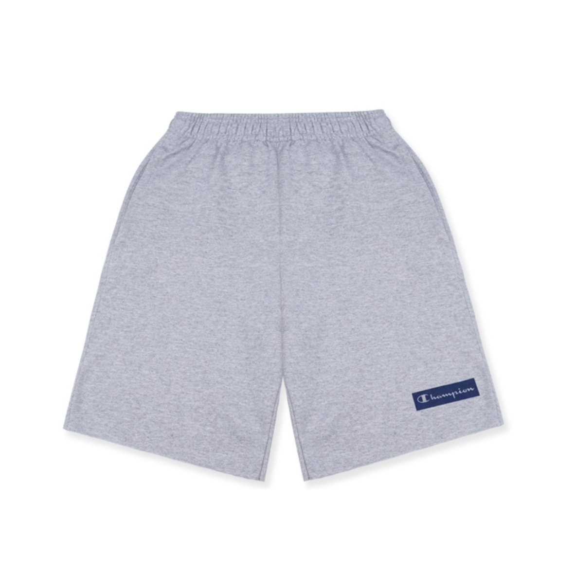 Champion 男士左腿草写logo运动加绒抽绳休闲短裤