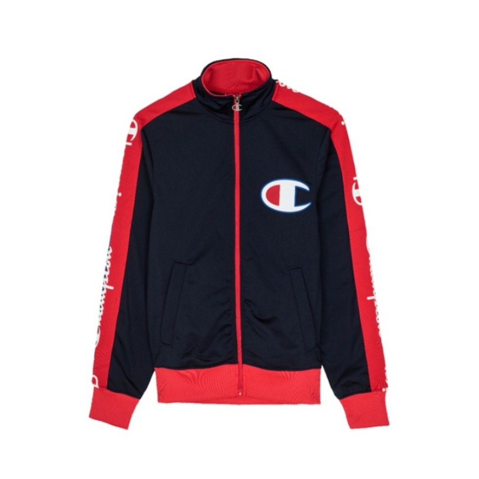Champion 大C袖部草写串标拼色棒球运动夹克 男女同款 V3377-550259
