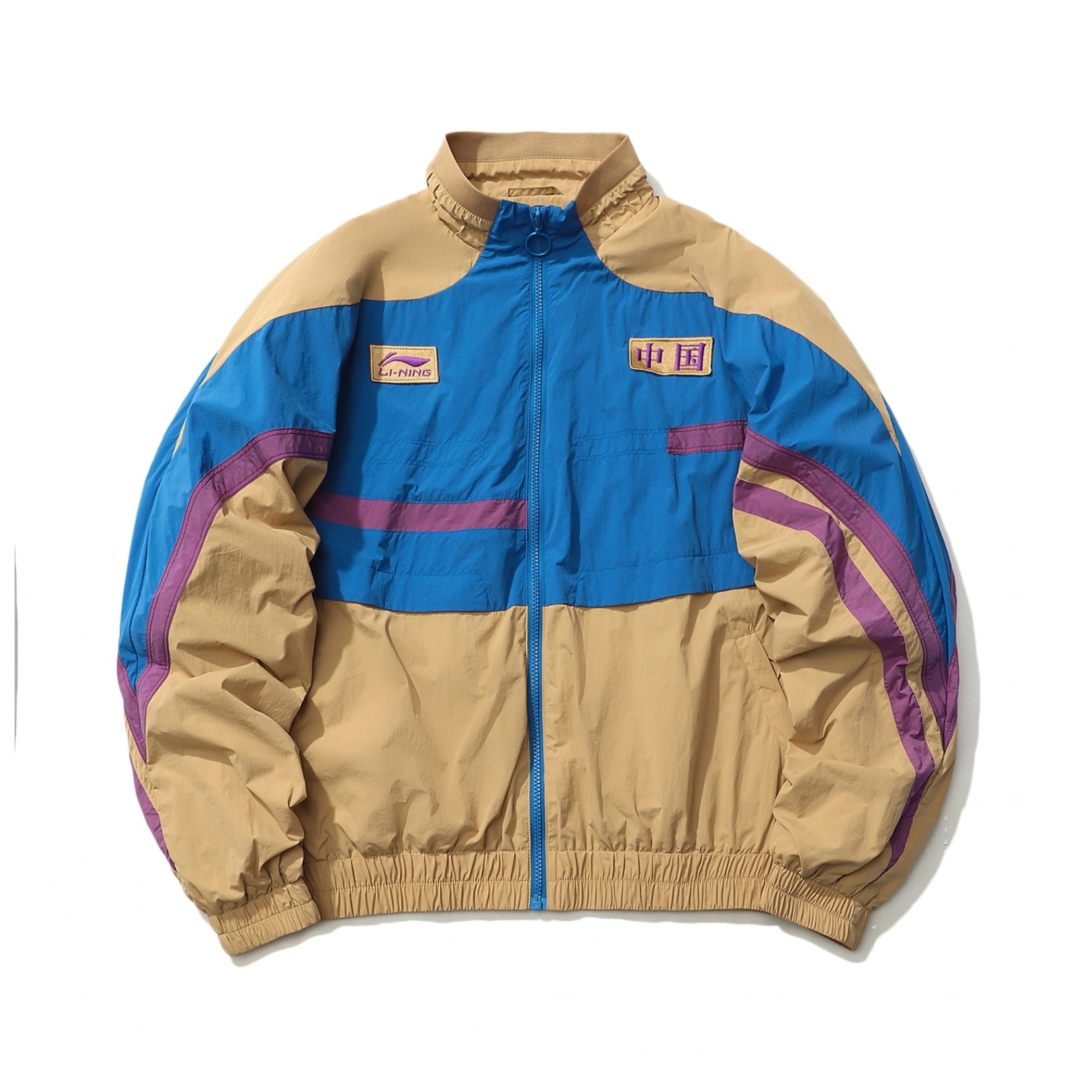 【肖战同款】Li Ning 男子刺绣徽标撞色长袖夹克外套 AJDR231