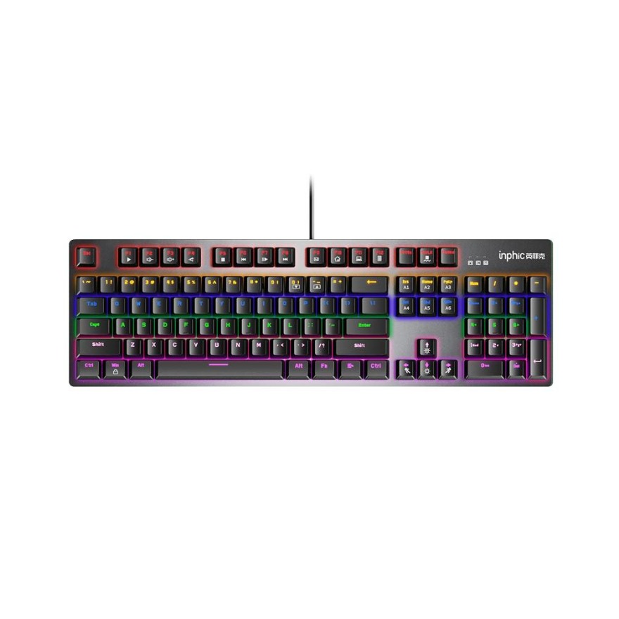 inphic/英菲克 V910 混光 有线机械键盘 104键
