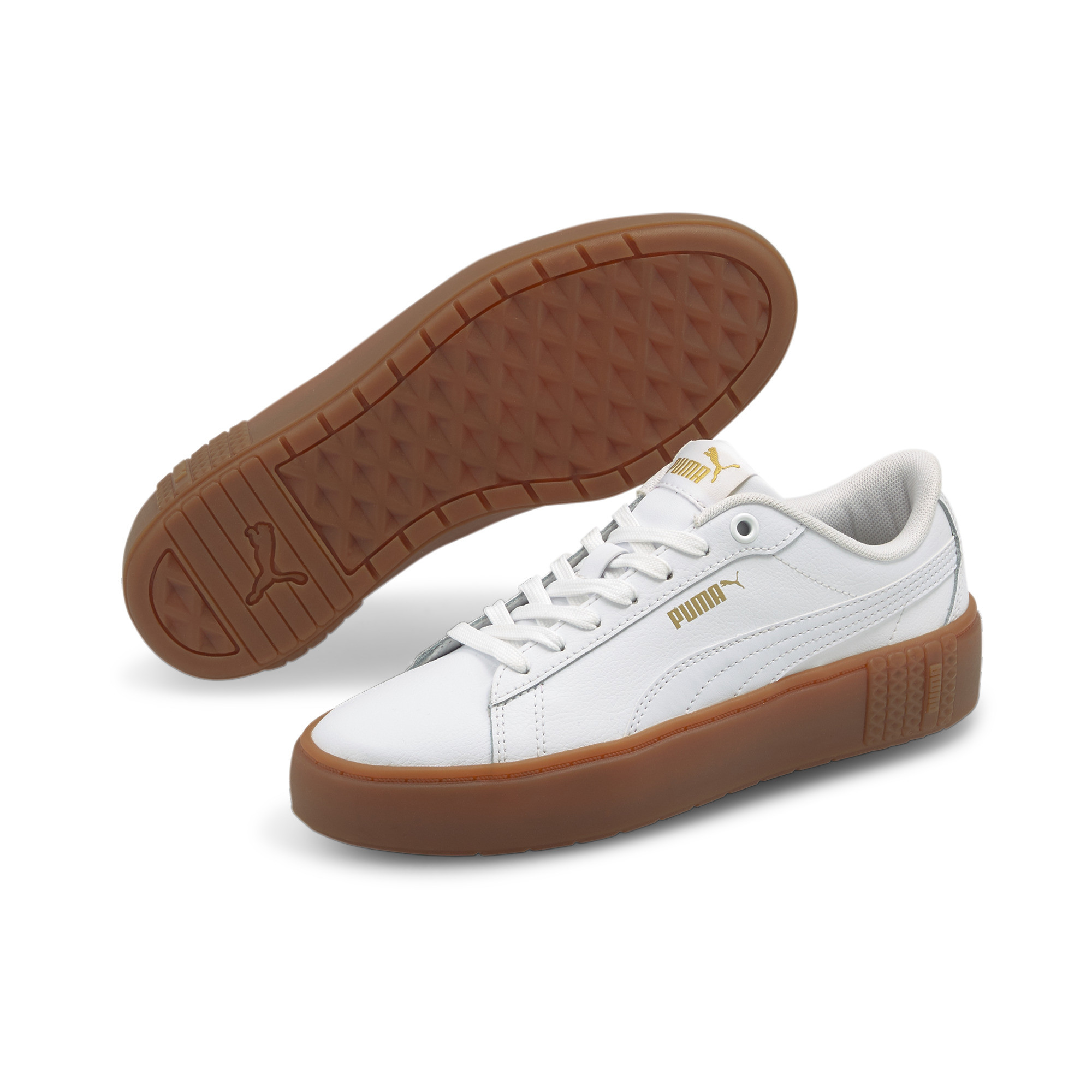 推荐商品：Puma/彪马 Smash Platform V2 板鞋 防滑耐磨缓震轻便舒适透气复古 白色/生胶