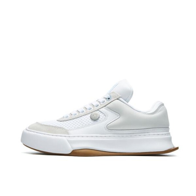 推荐商品：FILA/斐乐 x Mihara联名款 CRYPTO 防滑耐磨 轻便 牛反绒皮 复古 包裹性 运动休闲鞋 白色/幻象蓝