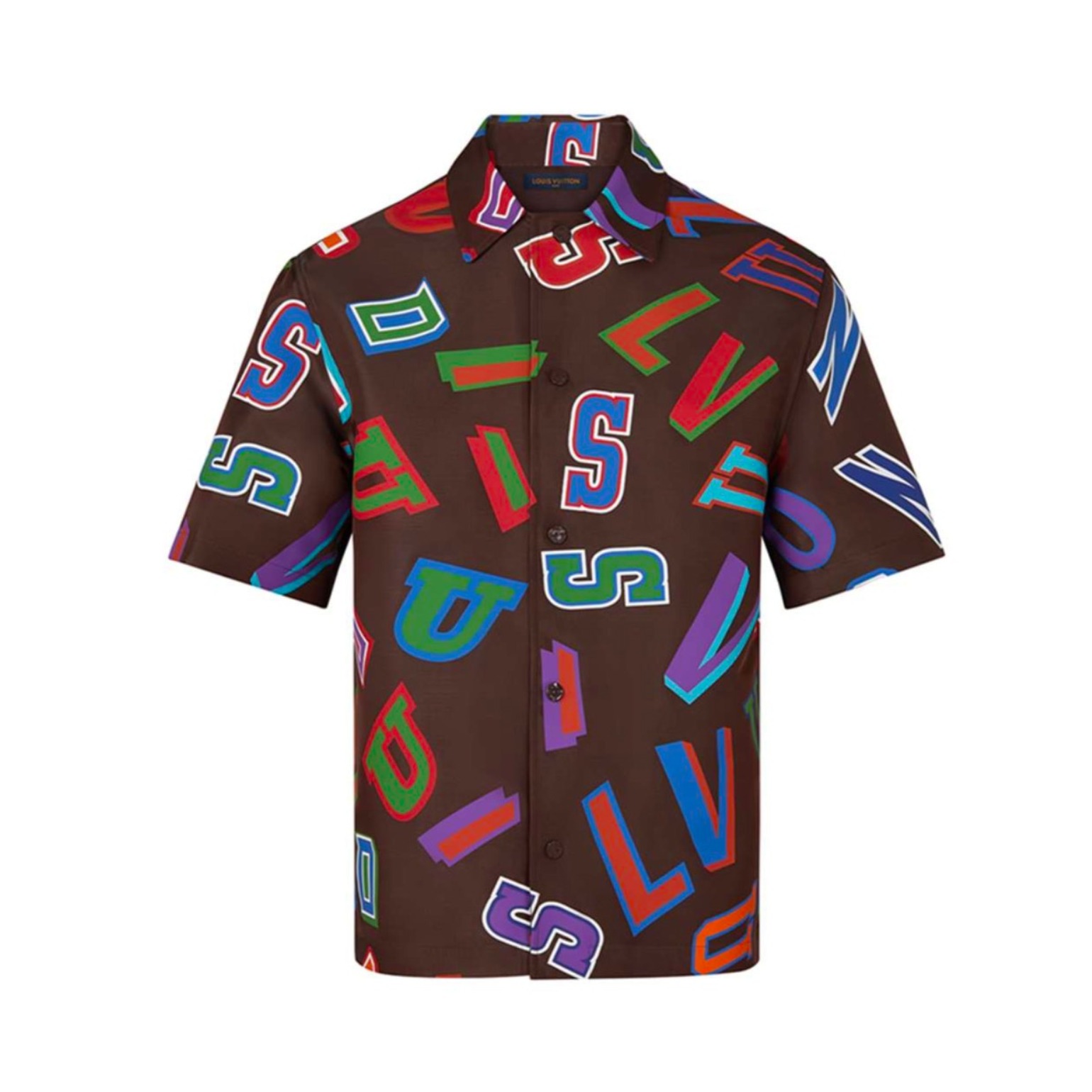 【范丞丞同款】LOUIS VUITTON x NBA 联名款 篮球字母印花短袖衬衫