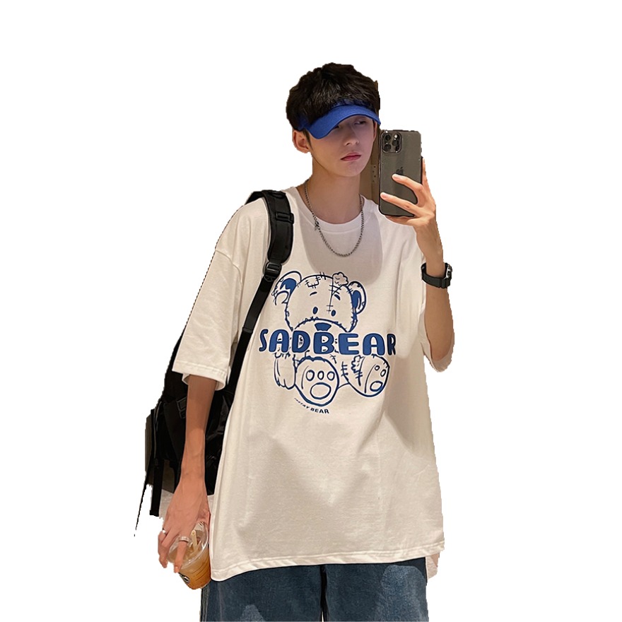 Nelly/小尼力 情侣纯棉趣味涂鸦短袖T恤 HZZ095055CYJP