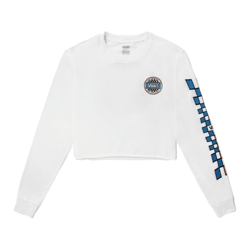 Vans 侧边印花短款长袖T恤 女装 VN0A5DVPYB2