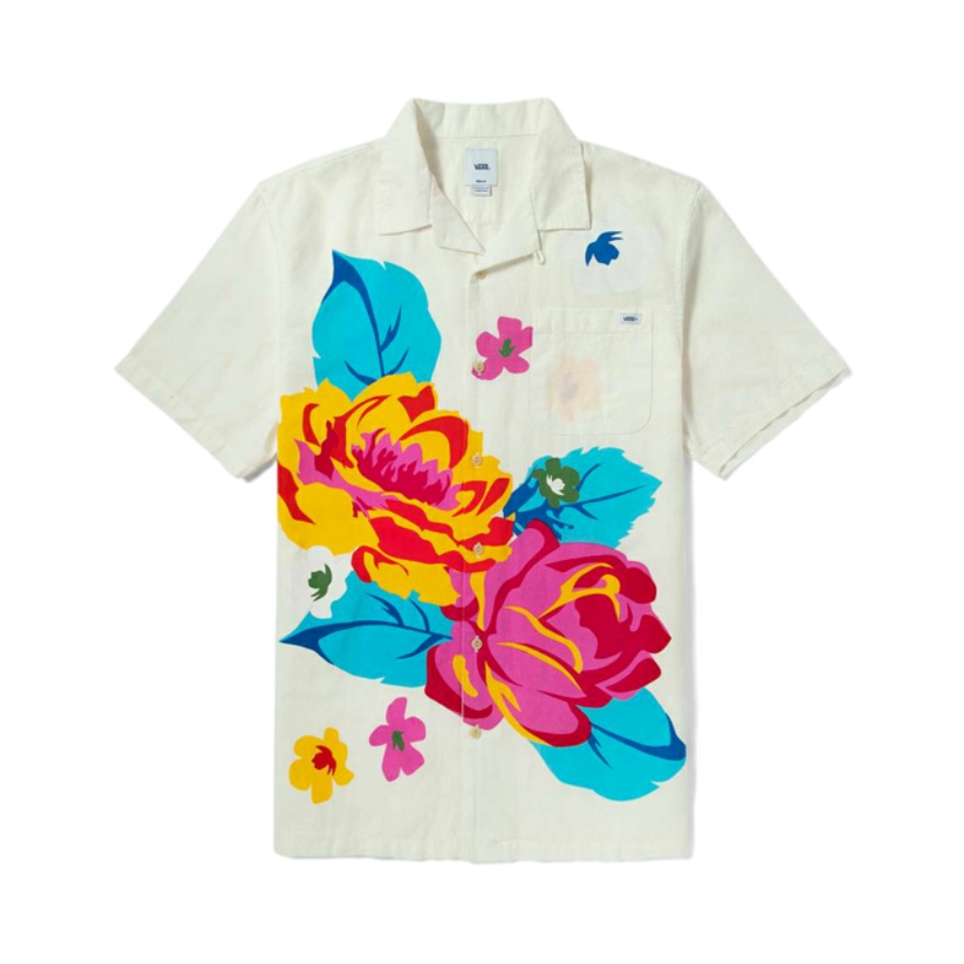 Vans 彩虹花朵印花短袖T恤衬衫 男女同款 VN0A5FOP7VJ