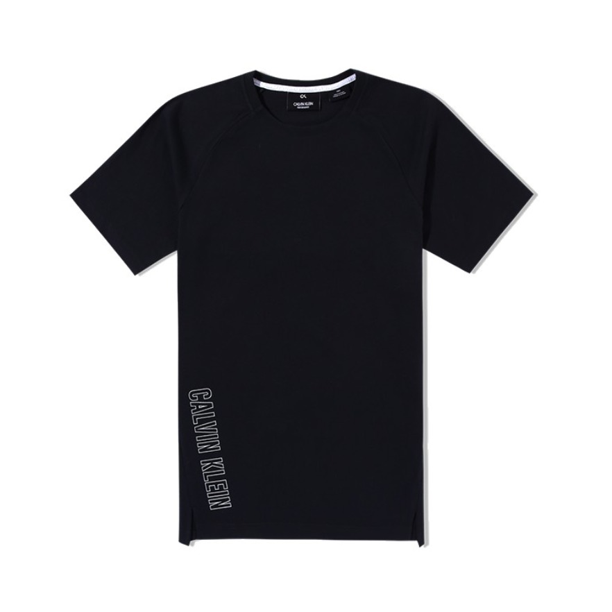 【POZZI同款】Calvin Klein 纵向LOGO印花短袖T恤 4MS0K294