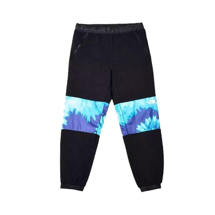 The North Face X SNS 联名 抓绒 水肺蓝色扎染印花休闲裤 