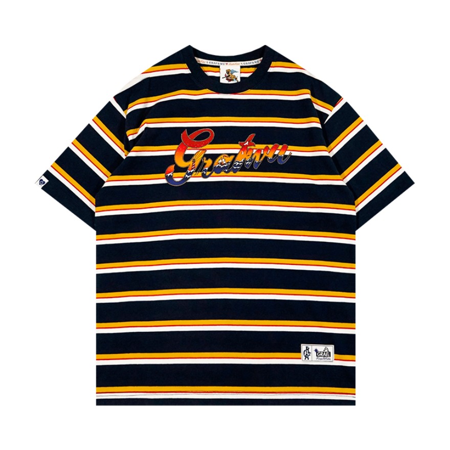 GRAF 大航海时代日落条纹短袖T恤