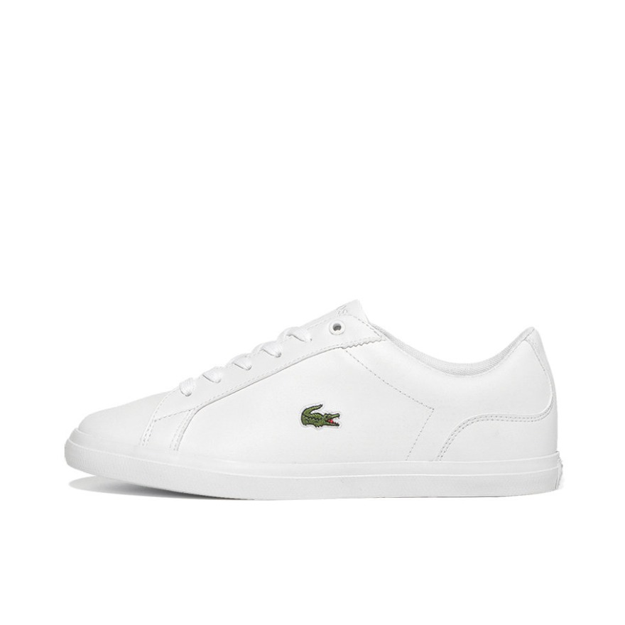 推荐商品：LACOSTE Strideur 116 1 时尚简约 潮流百搭 防滑耐磨 舒适轻便 皮革 圆头 透气 运动休闲鞋 白色/绿色