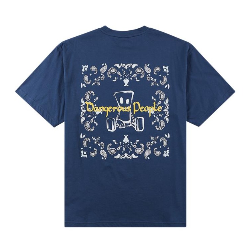 Dangerous People 腰果花图案字母纸袋人短袖T恤 男女同款 O212TSH555DM