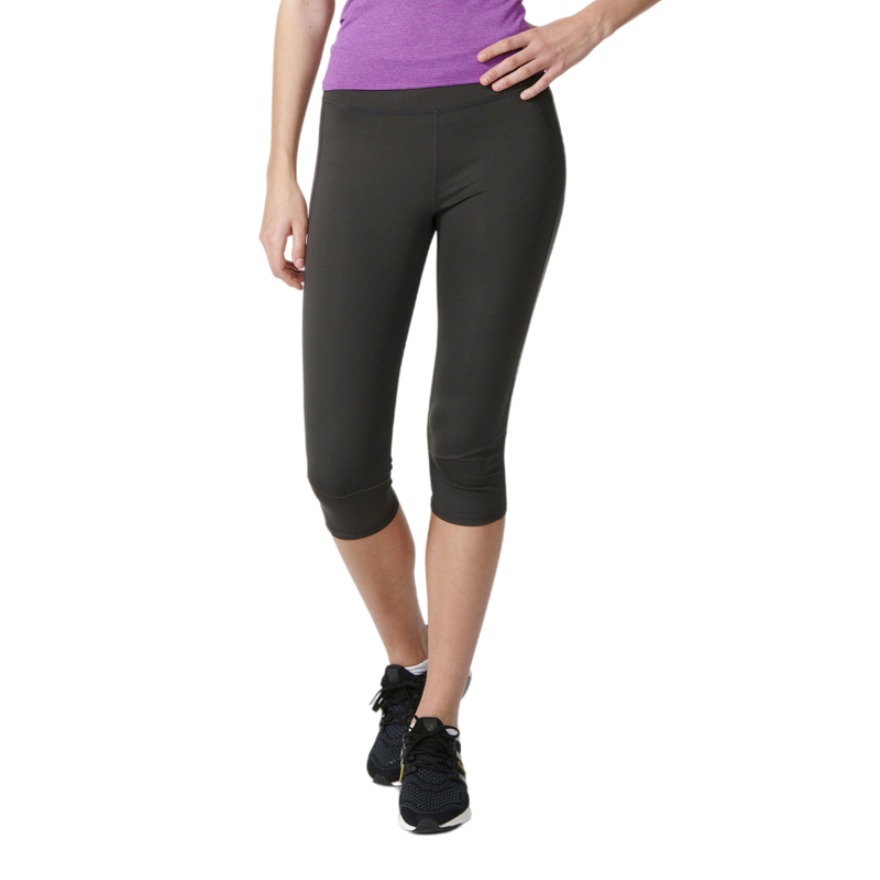 adidas 紧身纯色七分运动长裤 女装 S94420