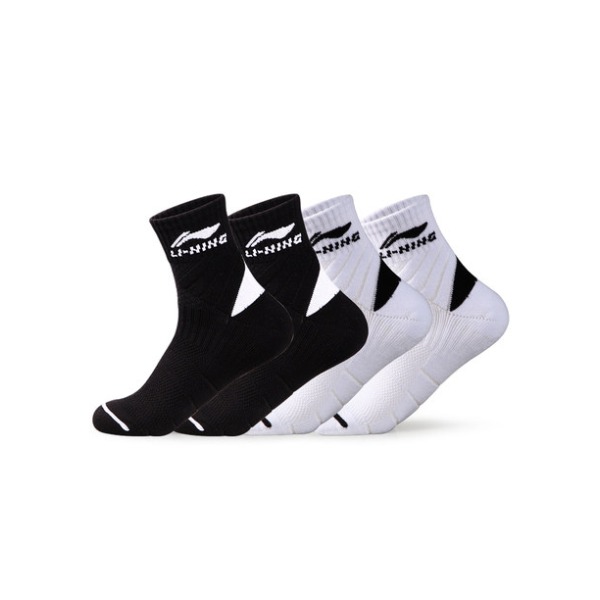 Li Ning/李宁 男士中筒篮球纯棉加厚吸汗防臭袜足球袜 AWSM313