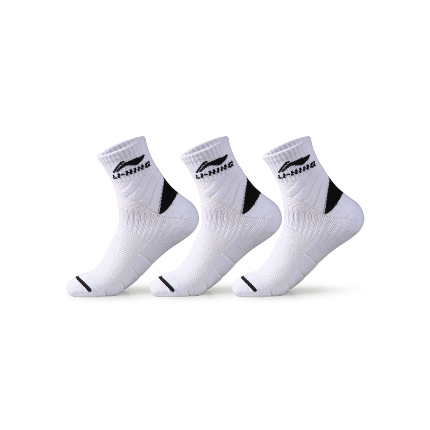 Li Ning/李宁 男士中筒篮球纯棉加厚吸汗防臭袜足球袜 AWSM313