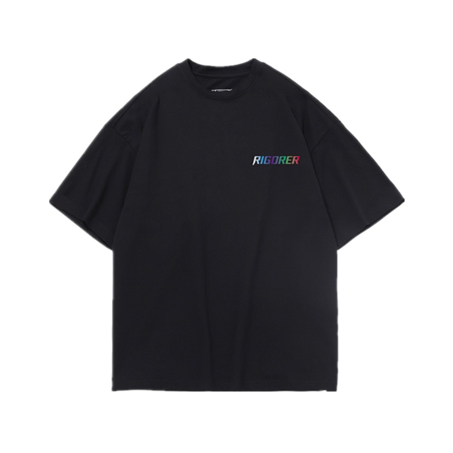 准者 美式跑步休闲透气快速纯棉速干圆领短袖T恤 男女同款 YX-L93-ZWJ