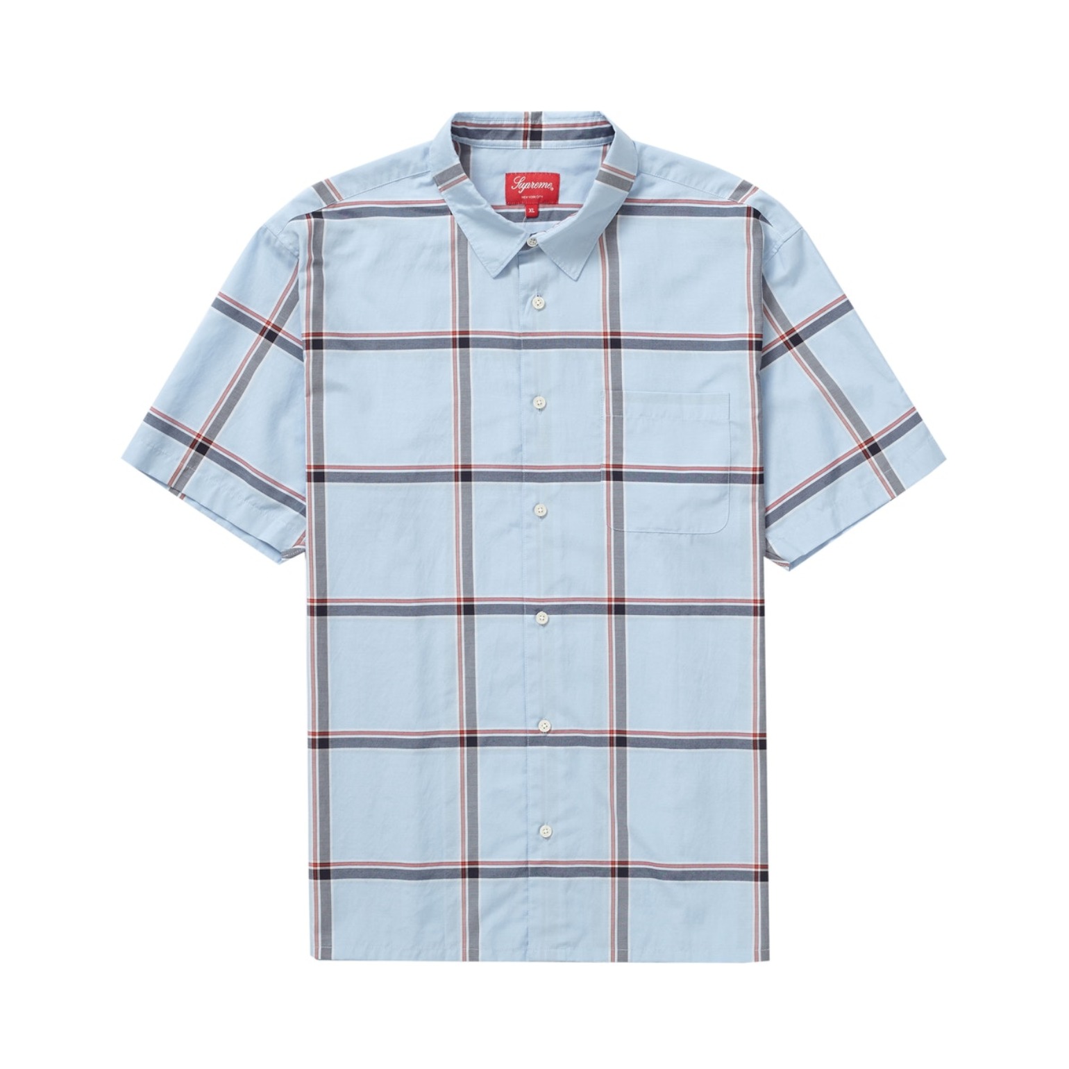 Supreme Week 17 Lightweight Plaid S/S Shirt 后字母Logo格纹短袖衬衫 男女同款