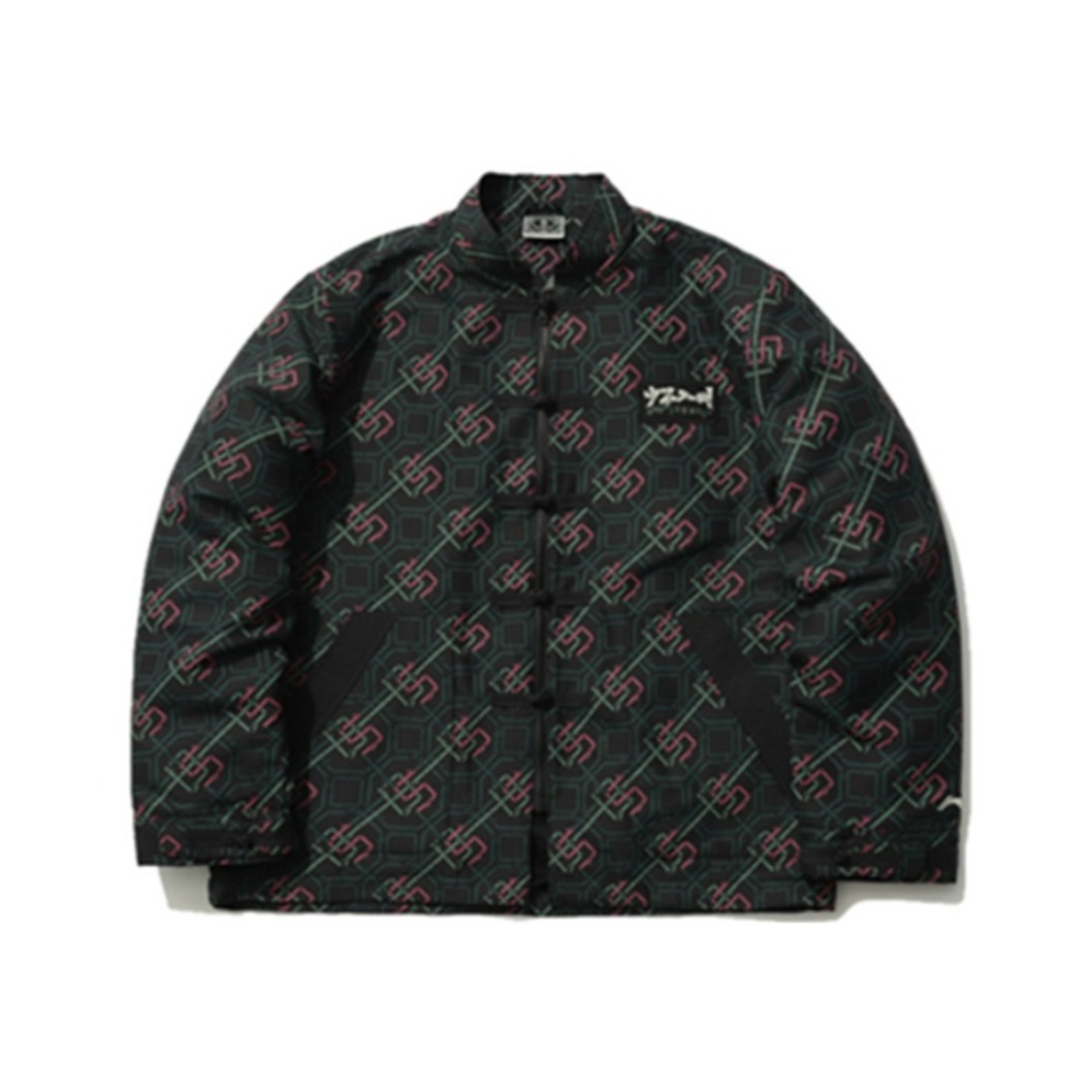 Li Ning/李宁 1807 X 中国李宁 少不入川系列竹子花纹满印唐装夹克 AFDR381-1