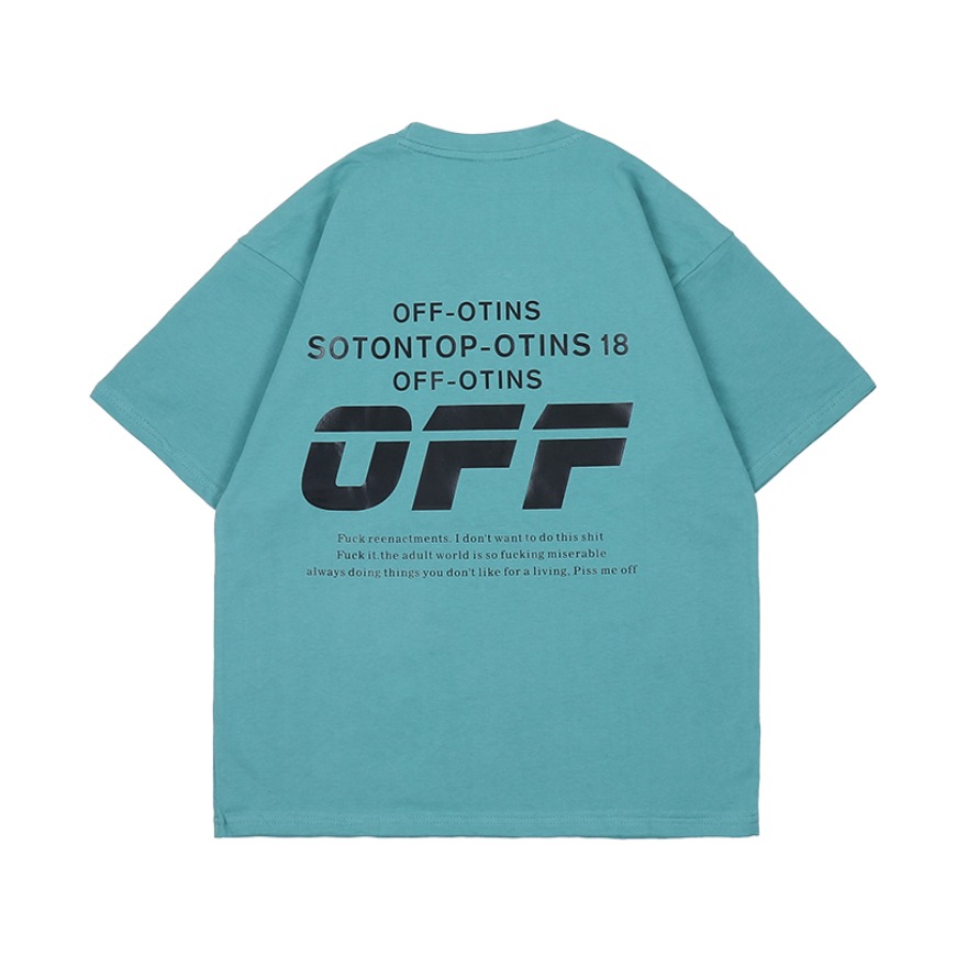 港仔文艺男 字母印花休闲短袖T恤 ZGJF-210530-3