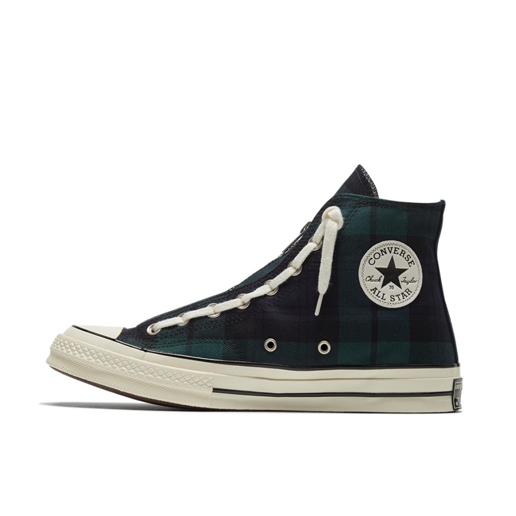 推荐商品：Converse/匡威 1970s 帆布鞋 圆头防滑经典复古轻便时尚拼接百搭 拉链/格纹/深绿/黑色