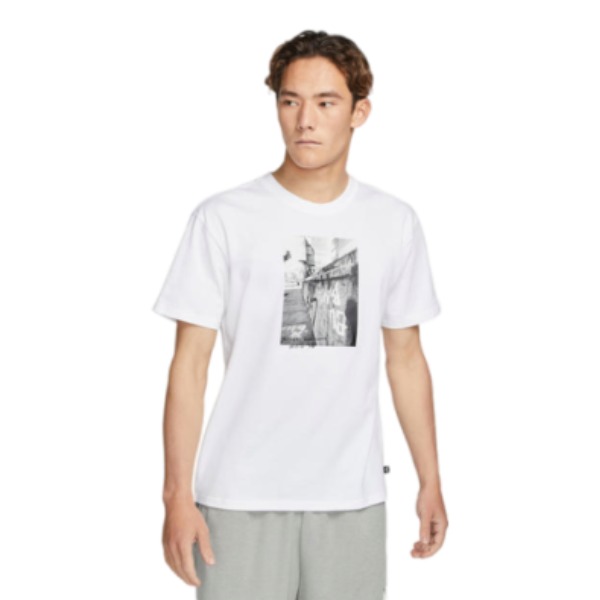 Nike 运动印花纯棉圆领短袖T恤 DJ1217