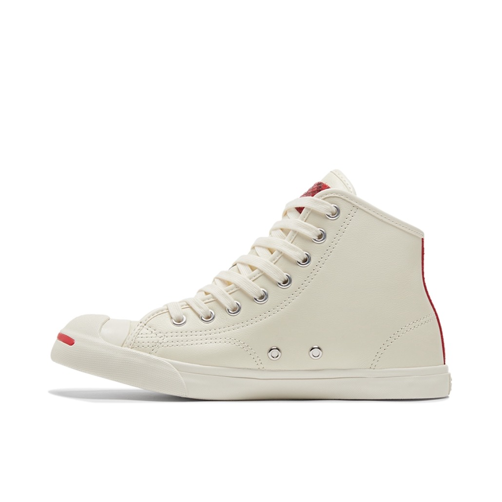 推荐商品：Converse/匡威 Jack Purcell 帆布鞋 圆头防滑耐磨减震轻便复古日常百搭 米白/红色