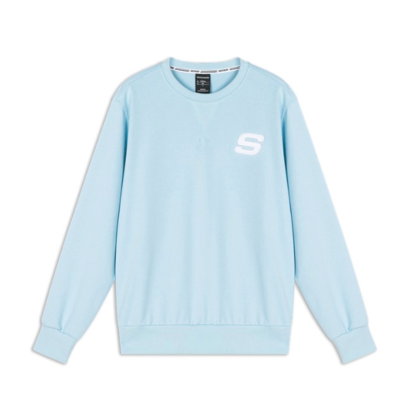 Skechers 情侣款针织休闲卫衣 男女同款 L120M035
