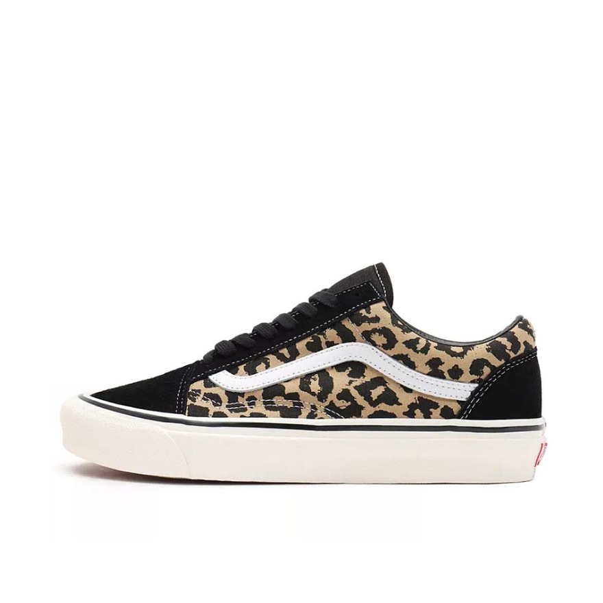 推荐商品：Vans/范斯 Old Skool 滑板鞋 板鞋 轻便防滑复古舒适经典 black/tan leopard 豹纹/黑色/白色