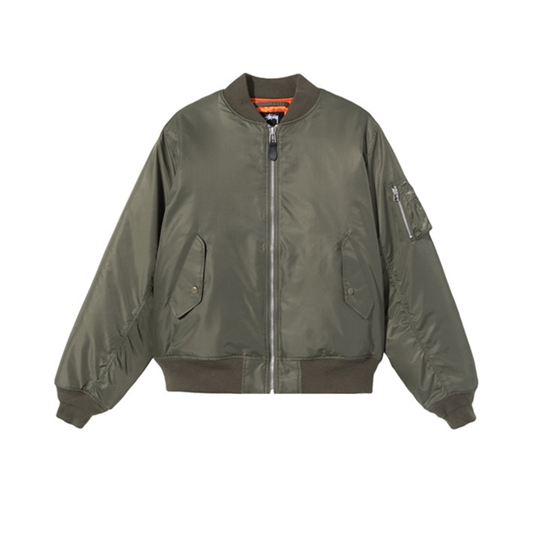 Stussy X CDG 联名后背字母印花棒球领长袖夹克 FW-2