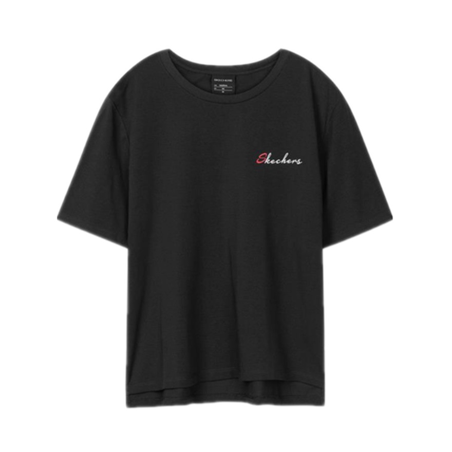 Skechers 女子运动宽松针织休闲短袖T恤 L220W174