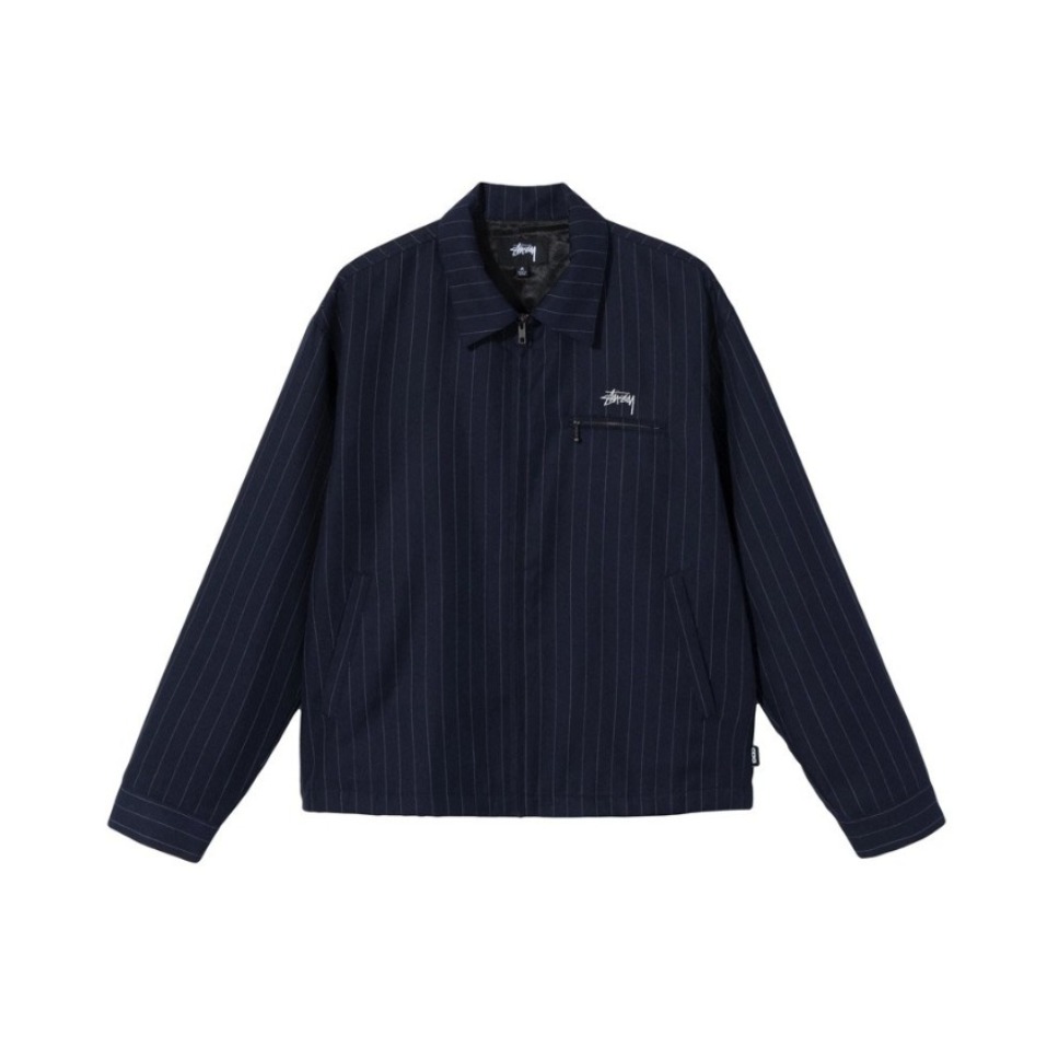 Stussy x CDG 联名条纹教练夹克 315270