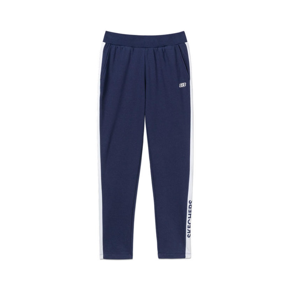 Skechers 女子针织时尚撞色休闲运动长裤  L220W182