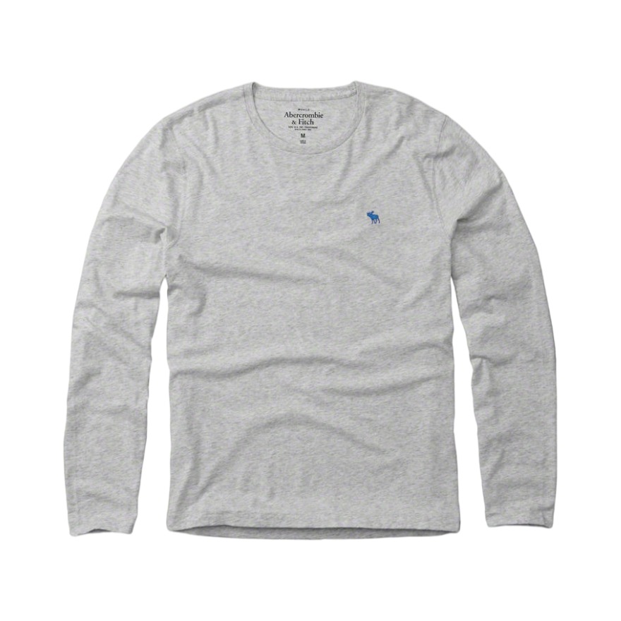 Abercrombie Fitch 圆领印花长袖T恤 男女同款