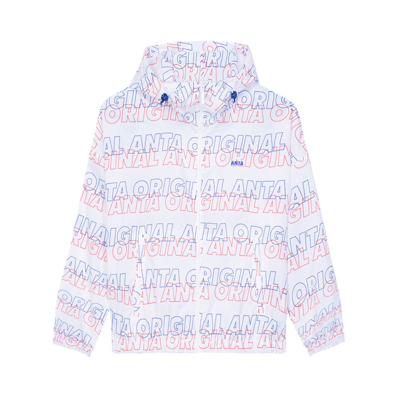 Anta 2024AW 满印运动连帽薄款夹克 男女同款 162028611