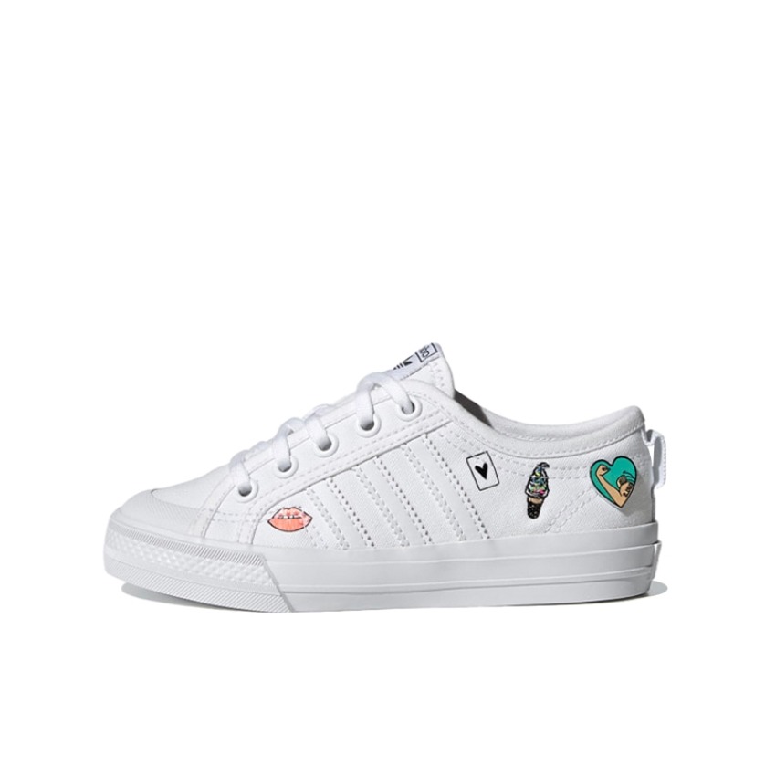 推荐商品：adidas Originals Nizza 防滑耐磨 童鞋 小童/白色