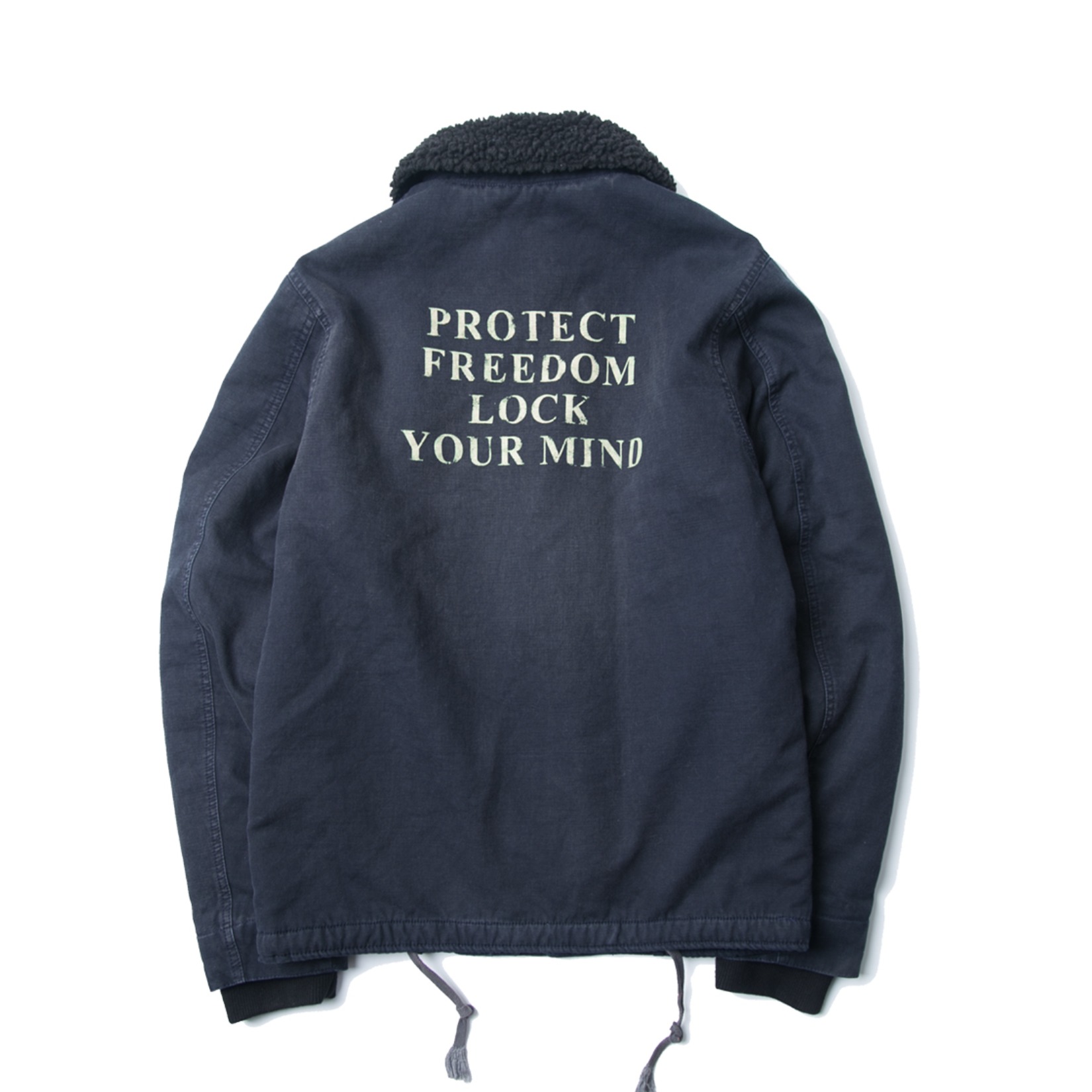 TNPE 复古水洗羊羔绒夹克棉服