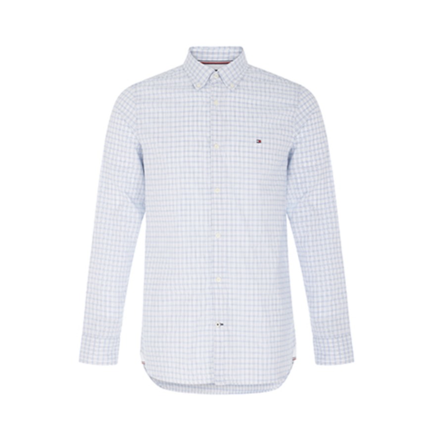 Tommy hilfiger 休闲纯棉翻领长袖衬衫 MW0MW13406